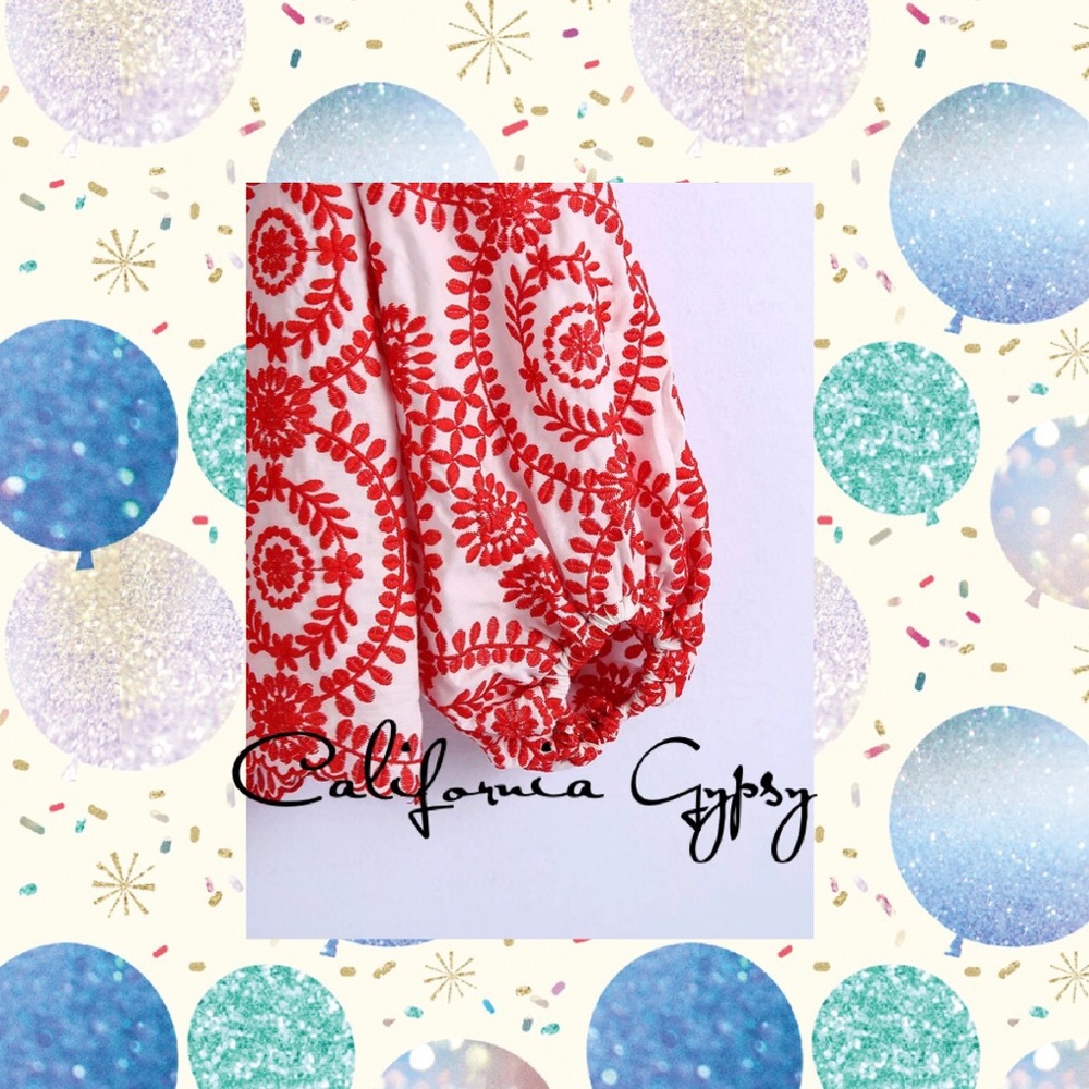 Embroidered Bohemian Floral Blouse - Picture 13 of 14